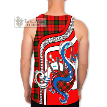 Kerr Modern Tartan Men's Tank Top with Epic Bagpipe Style