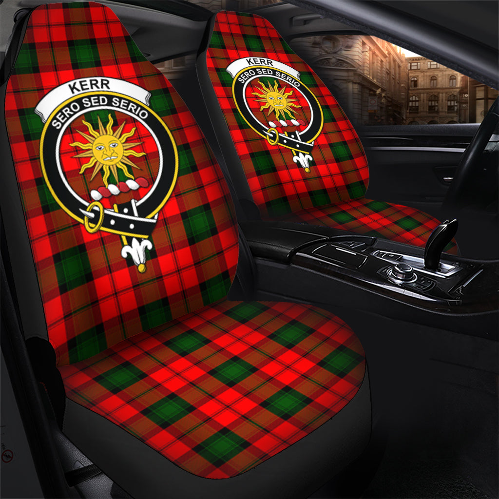 Kerr Modern Tartan Car Seat Cover with Family Crest - Tartanvibesclothing