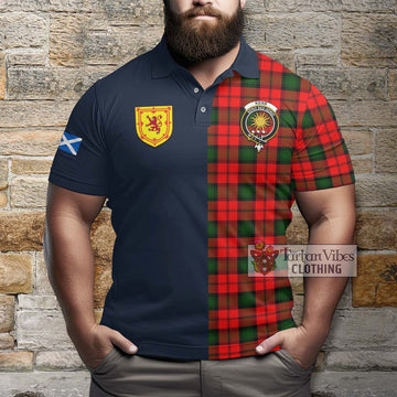 Kerr Modern Tartan Polo Shirt Alba with Scottish Lion Royal Arm Half Style