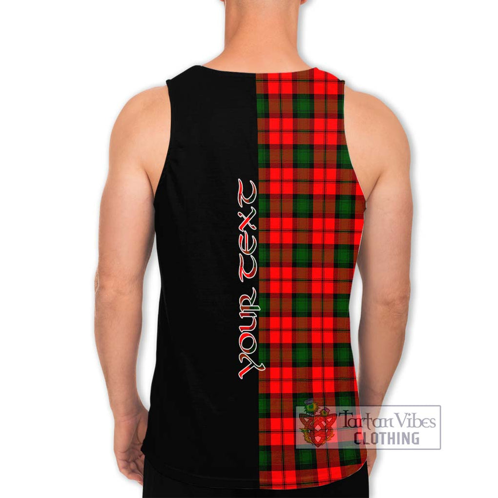 Kerr Modern Tartan Men's Tank Top with Family Crest and Half Of Me Style - Tartanvibesclothing Shop