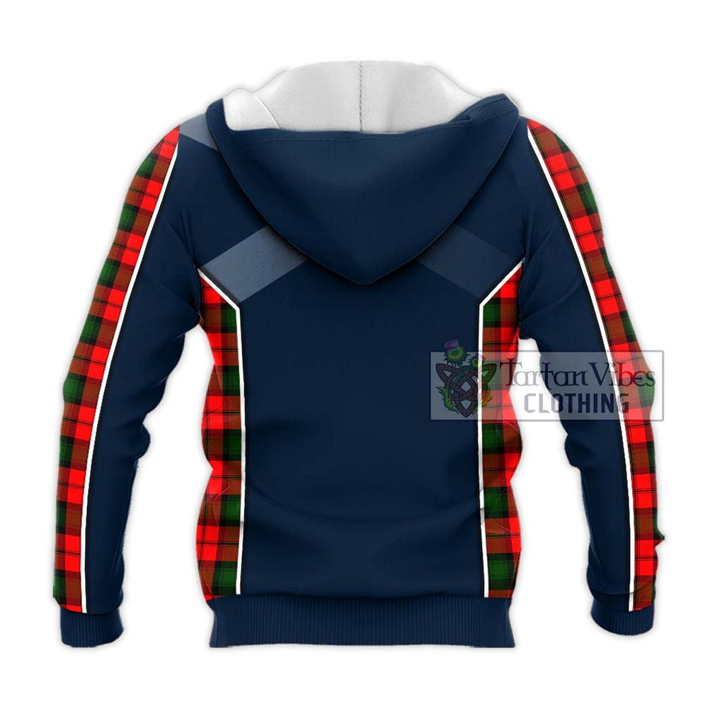 Kerr Modern Tartan Knitted Hoodie with Family Crest and Lion Rampant Vibes Sport Style - Tartan Vibes Clothing