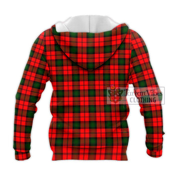 Kerr Modern Tartan Knitted Hoodie with Family Crest DNA In Me Style