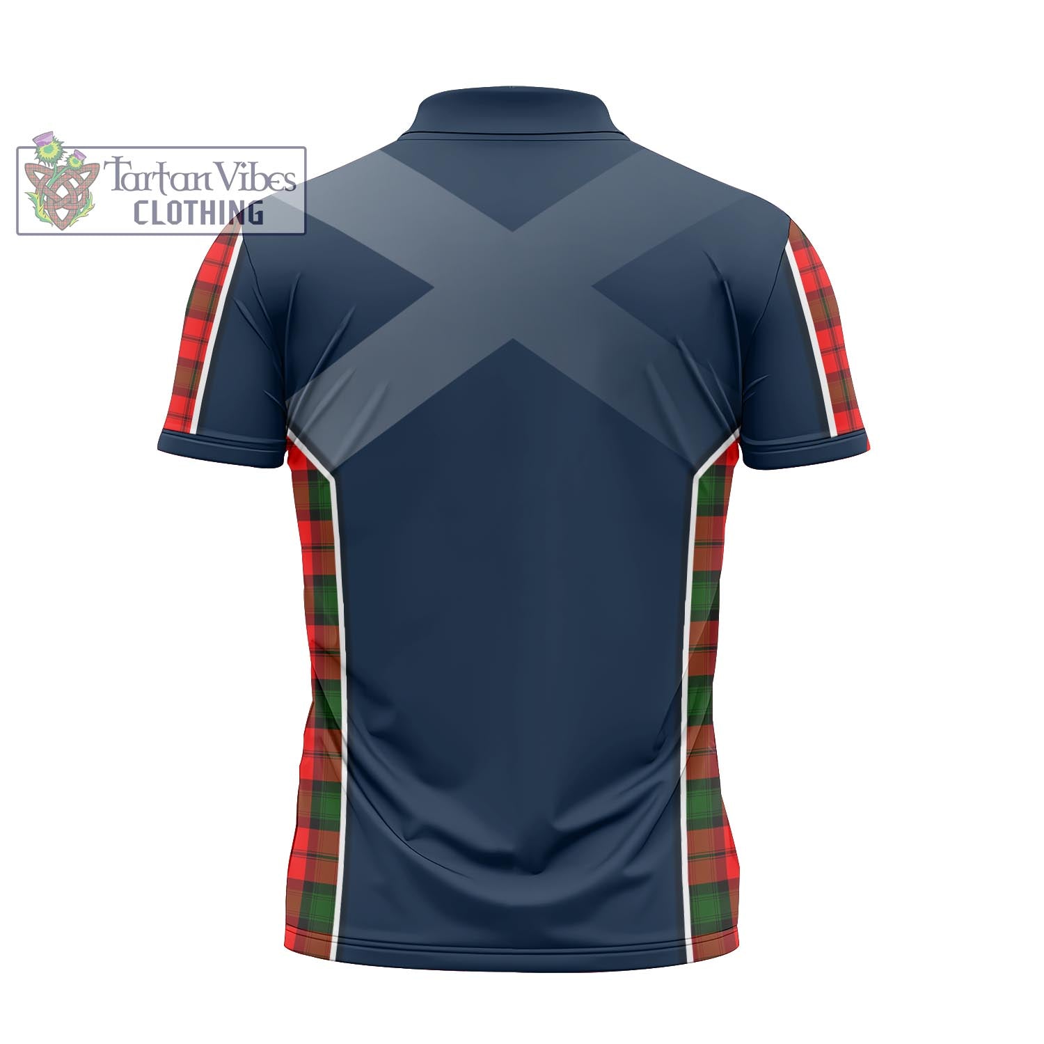 Tartan Vibes Clothing Kerr Modern Tartan Zipper Polo Shirt with Family Crest and Lion Rampant Vibes Sport Style