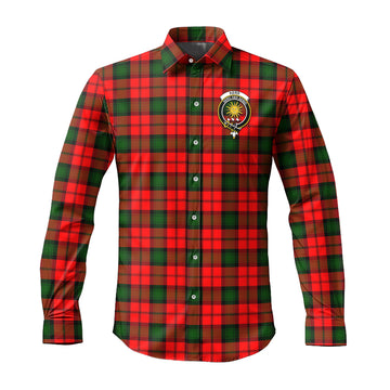 Kerr Modern Tartan Long Sleeve Button Up Shirt with Family Crest