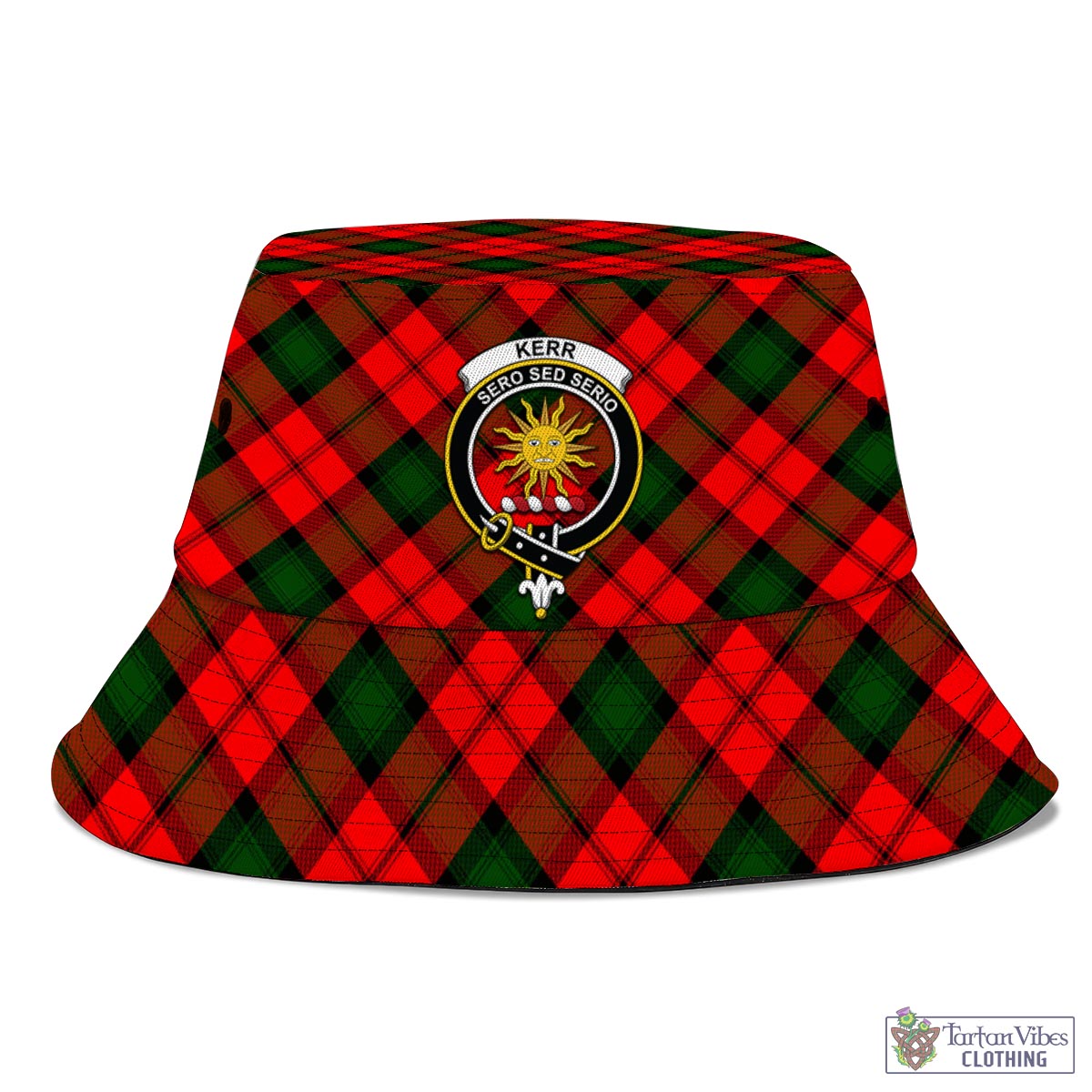 Tartan Vibes Clothing Kerr Modern Tartan Bucket Hat with Family Crest