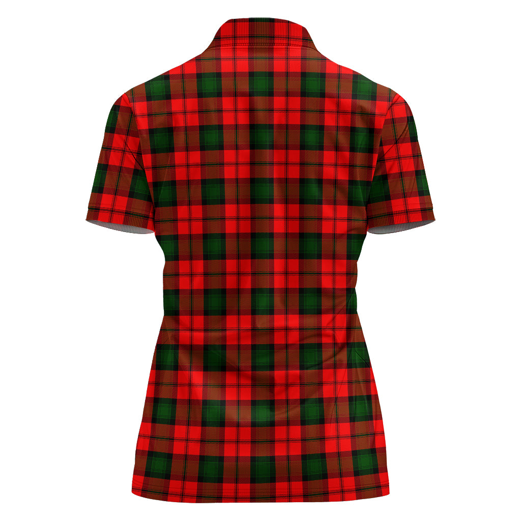 Kerr Modern Tartan Polo Shirt with Family Crest For Women - Tartan Vibes Clothing