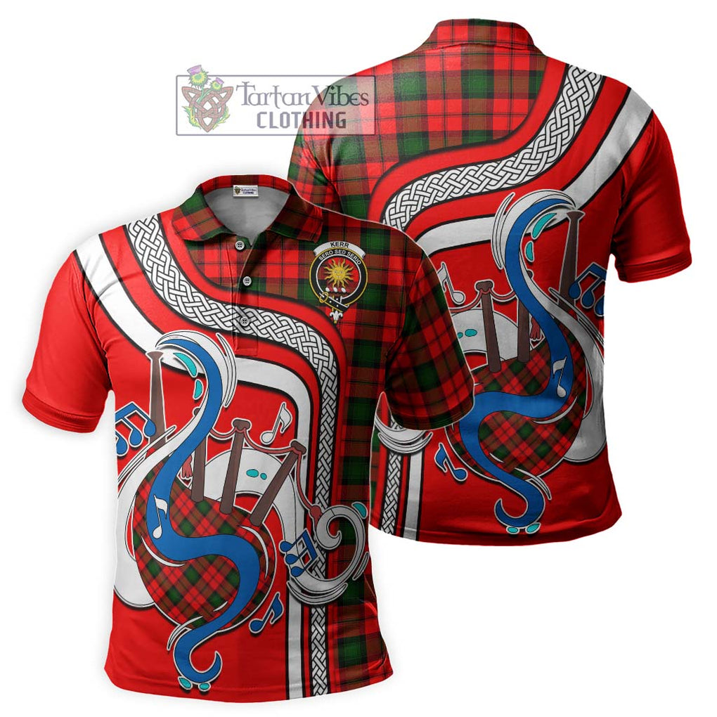 Tartan Vibes Clothing Kerr Modern Tartan Polo Shirt with Epic Bagpipe Style