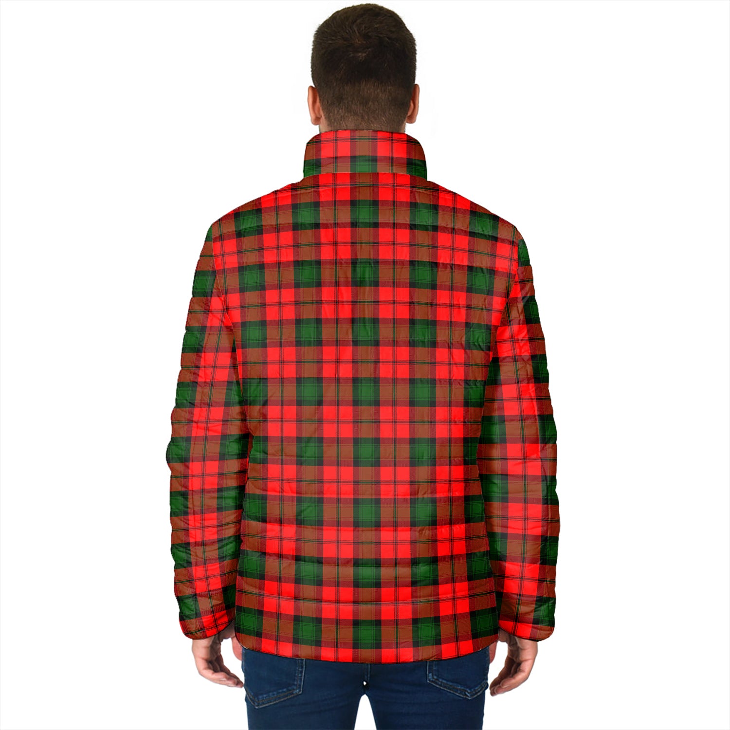 Kerr Modern Tartan Padded Jacket with Family Crest - Tartan Vibes Clothing