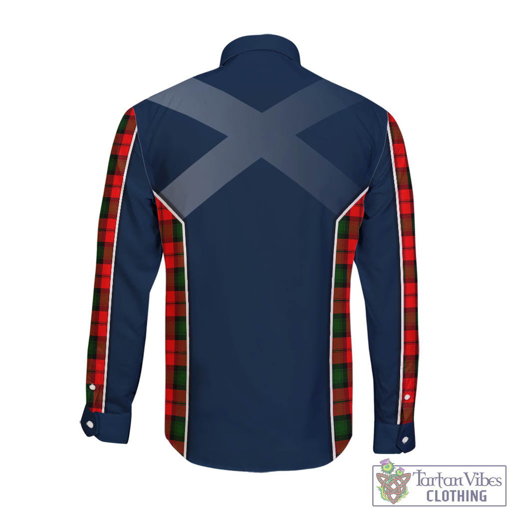 Tartan Vibes Clothing Kerr Modern Tartan Long Sleeve Button Up Shirt with Family Crest and Lion Rampant Vibes Sport Style