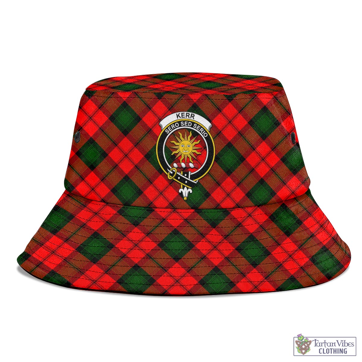 Tartan Vibes Clothing Kerr Modern Tartan Bucket Hat with Family Crest