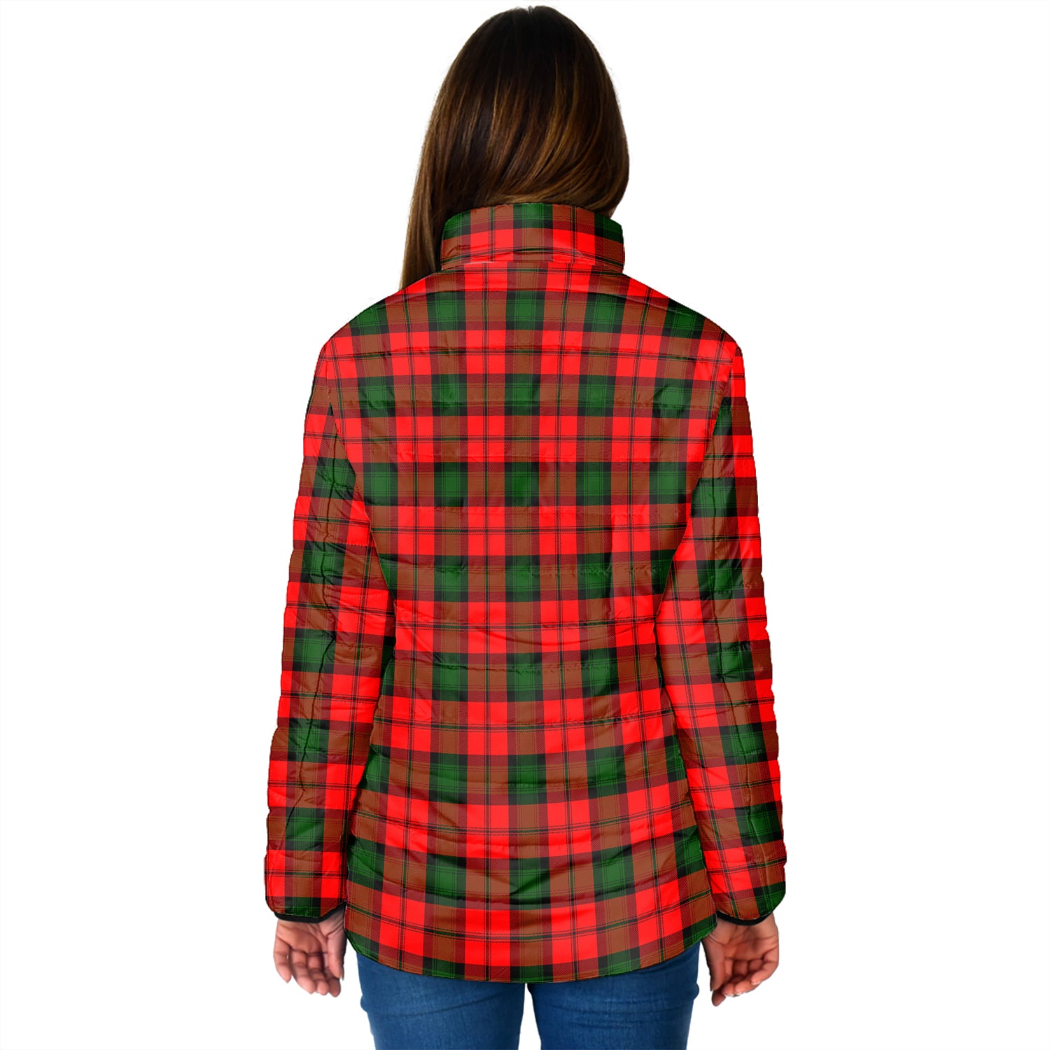 Kerr Modern Tartan Padded Jacket with Family Crest - Tartan Vibes Clothing