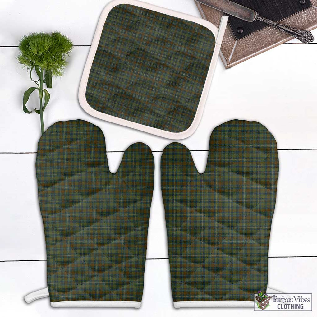 Kerry County Ireland Tartan Combo Oven Mitt & Pot-Holder Combo 1 Oven Mitt & 1 Pot-Holder White - Tartan Vibes Clothing