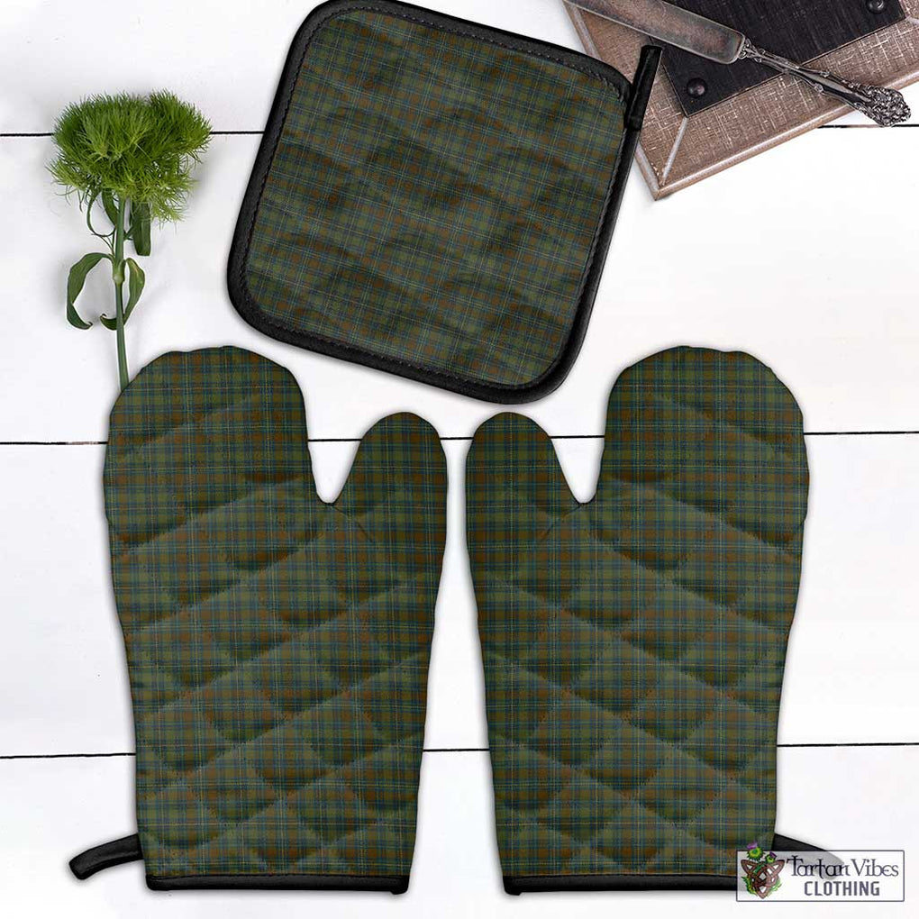 Kerry County Ireland Tartan Combo Oven Mitt & Pot-Holder Combo 1 Oven Mitt & 1 Pot-Holder Black - Tartan Vibes Clothing