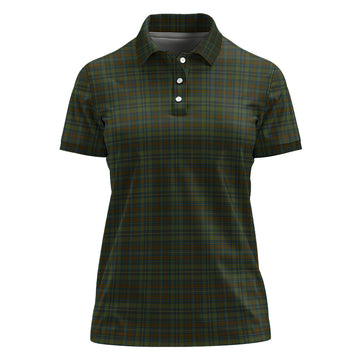 Kerry County Ireland Tartan Polo Shirt For Women