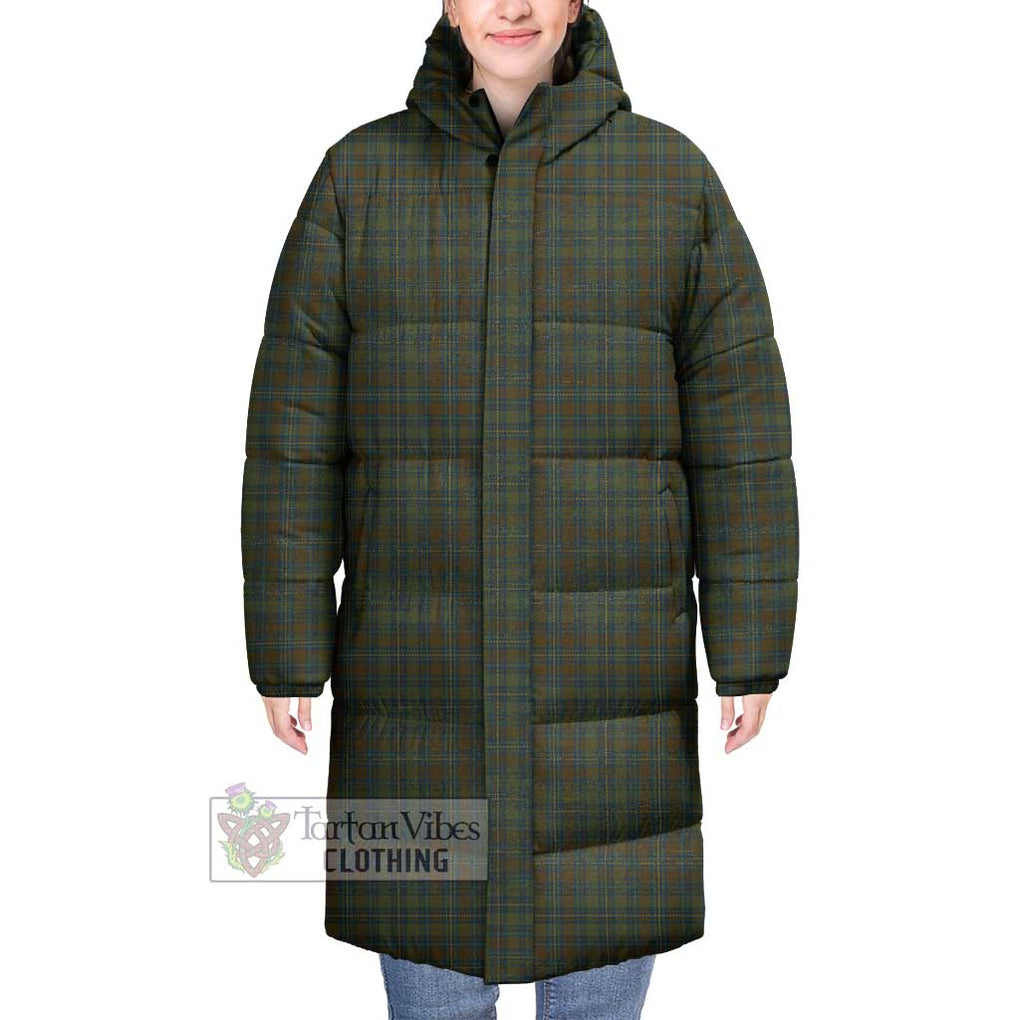 Tartan Vibes Clothing Kerry County Ireland Tartan Long Down Jacket