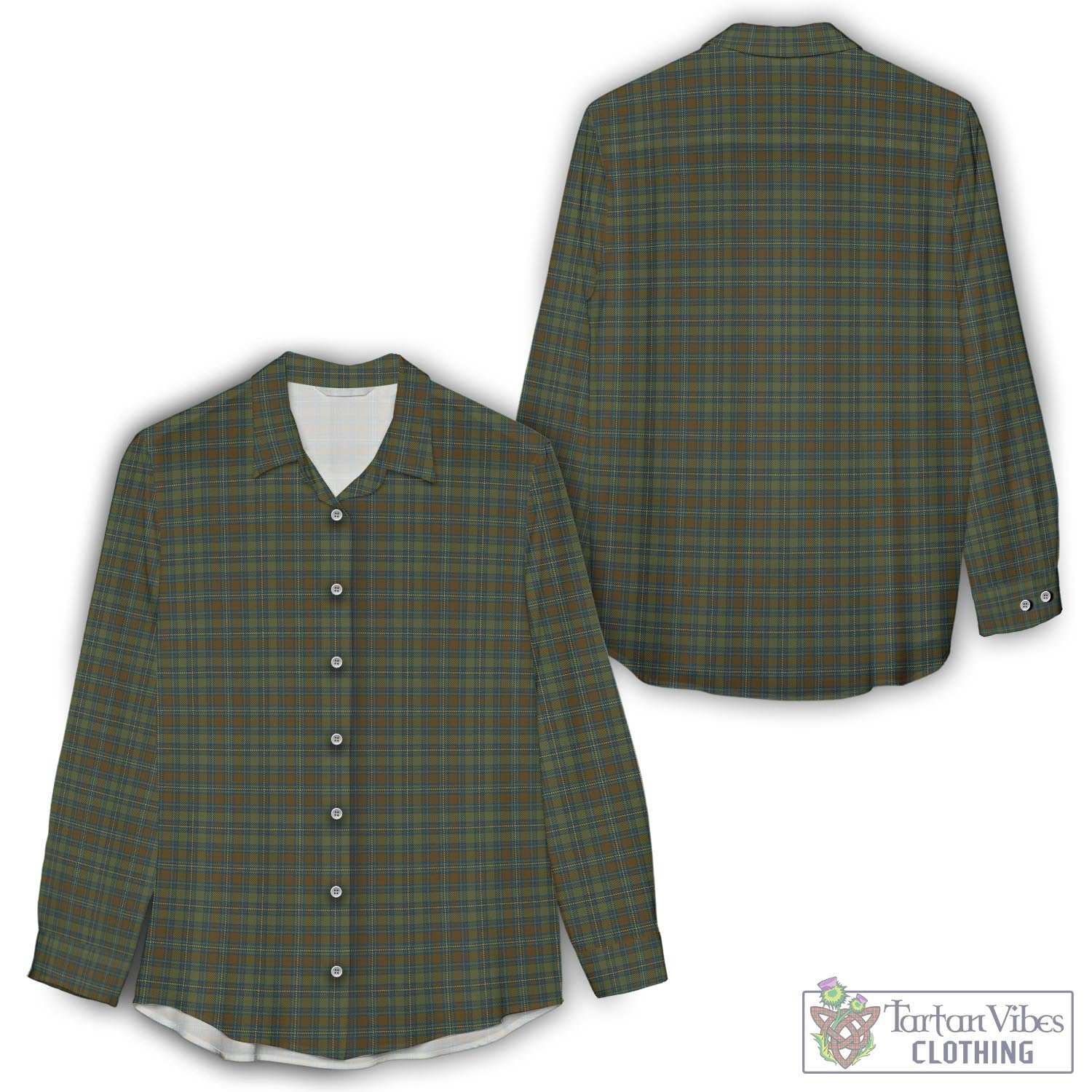 Kerry County Ireland Tartan Womens Casual Shirt