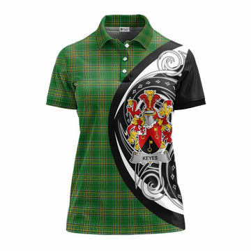 Keyes Irish Clan Women's Polo Shirt Celtic Circle Style Women - Tartan Vibes Clothing
