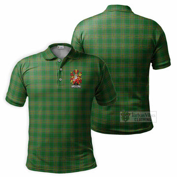 Keyes Irish Clan Tartan Men's Polo Shirt with Coat of Arms - Tartan Vibes Clothing