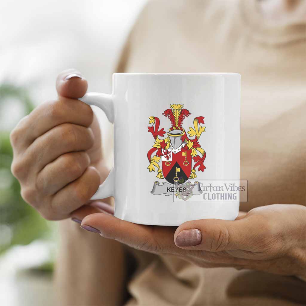 Keyes Irish Clan Coat of Arms Ceramic Mug - 2D-tartanvibesclothing