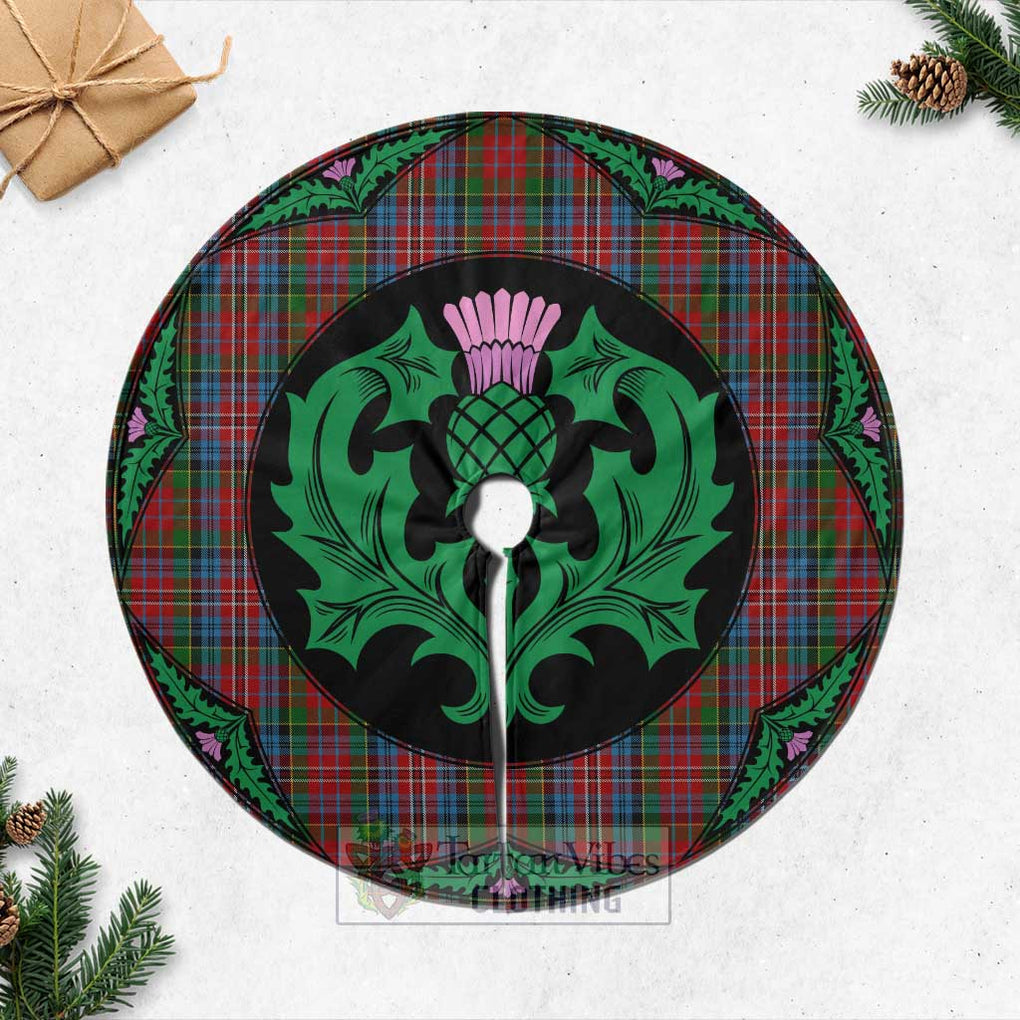 Tartan Vibes Clothing Kidd Tartan Christmas Tree Skirt Scottish Thistle Style