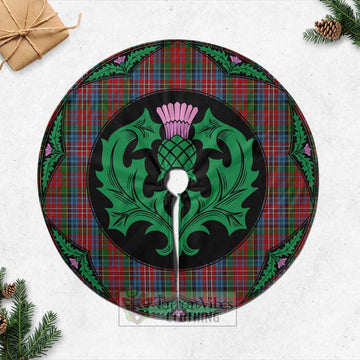 Kidd Tartan Christmas Tree Skirt Scottish Thistle Style