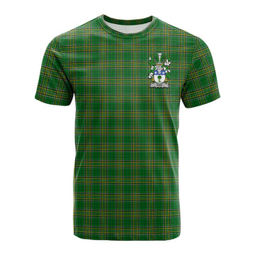 Kidd Irish Clan Tartan Cotton T-shirt with Coat of Arms