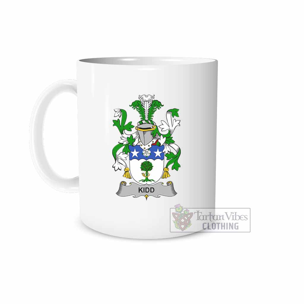 Kidd Irish Clan Coat of Arms Ceramic Mug White - 2D-tartanvibesclothing