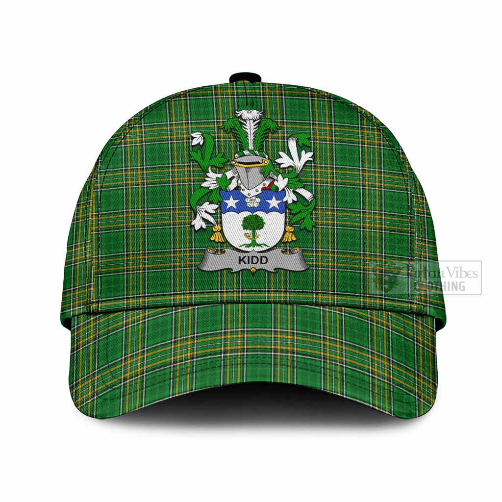 Tartan Vibes Clothing Kidd Irish Clan Tartan Classic Cap with Coat of Arms