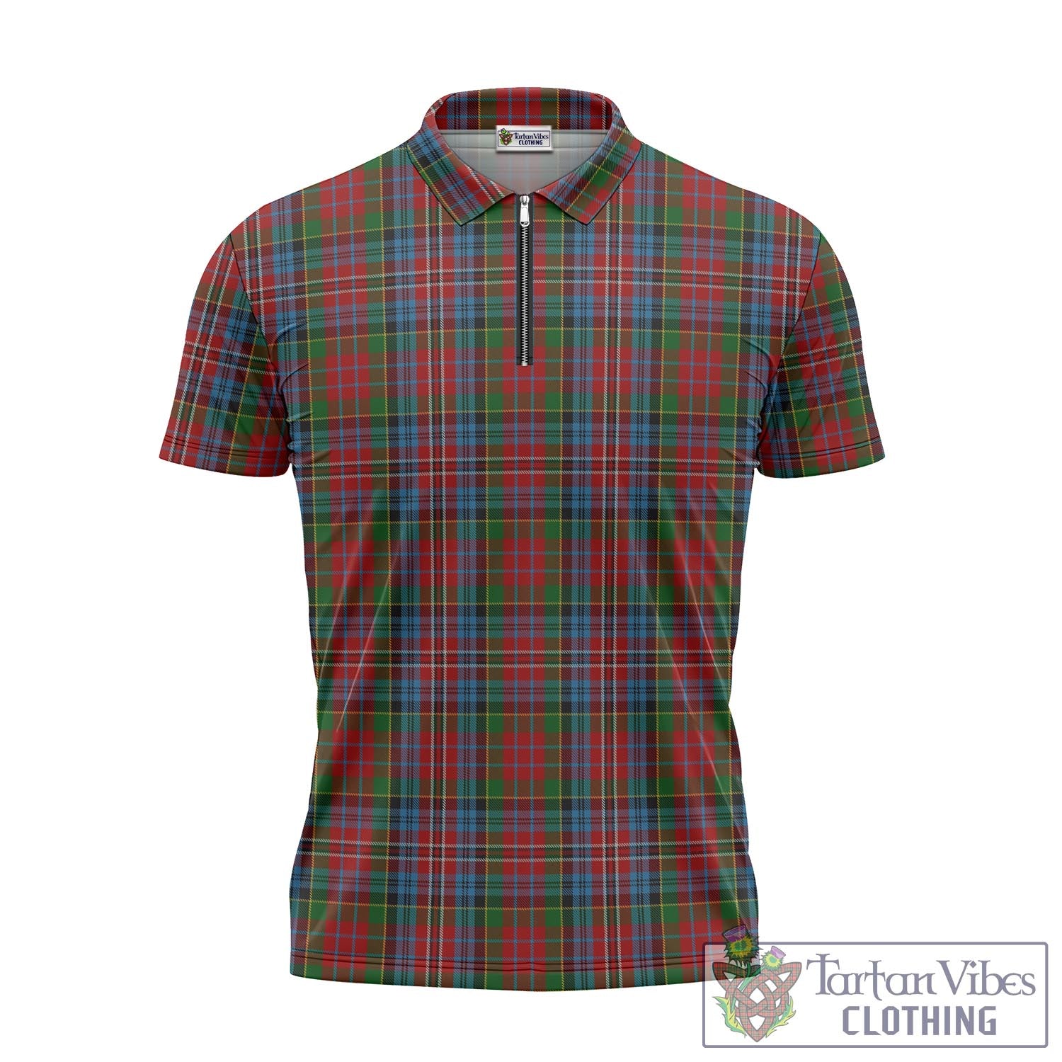 Tartan Vibes Clothing Kidd Tartan Zipper Polo Shirt