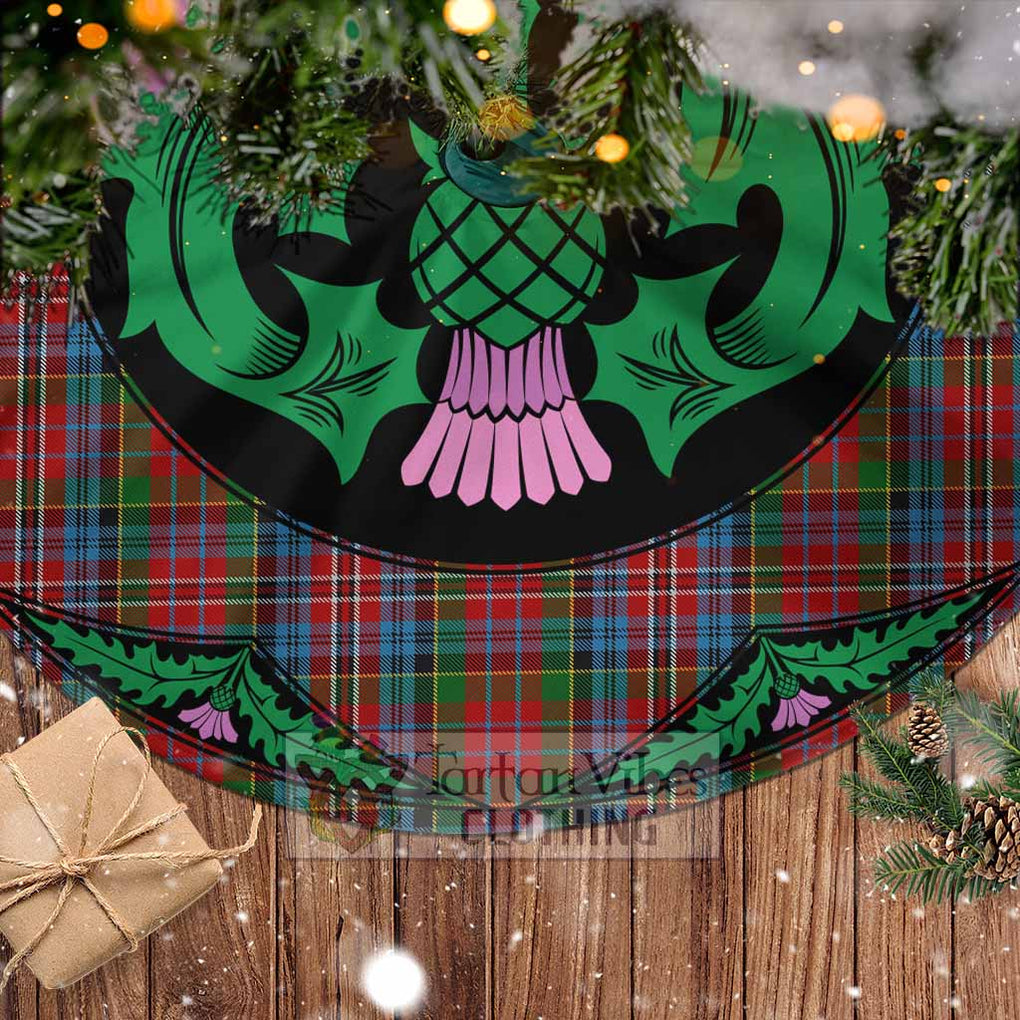 Tartan Vibes Clothing Kidd Tartan Christmas Tree Skirt Scottish Thistle Style