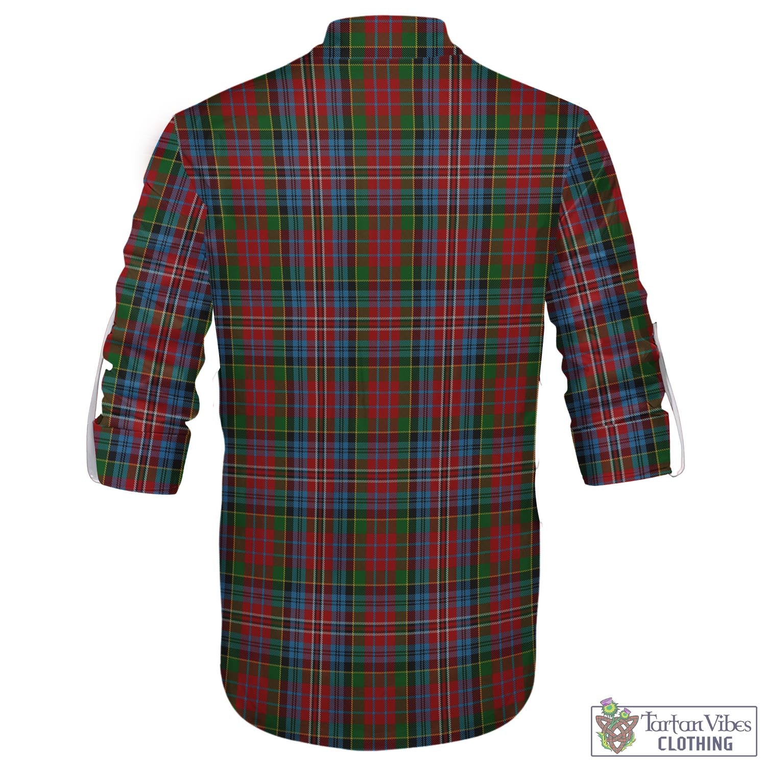 Tartan Vibes Clothing Kidd Tartan Men's Scottish Traditional Jacobite Ghillie Kilt Shirt