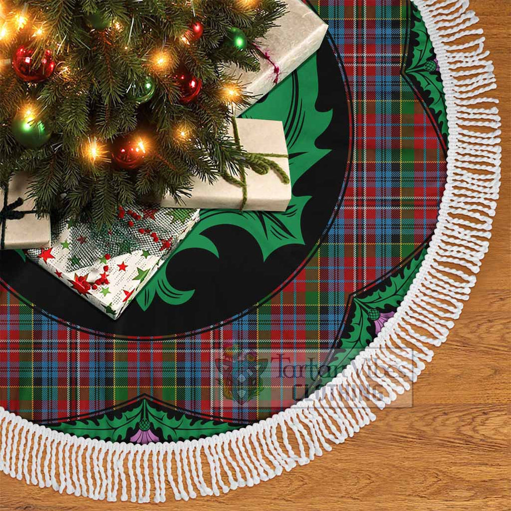 Tartan Vibes Clothing Kidd Tartan Christmas Tree Skirt Scottish Thistle Style