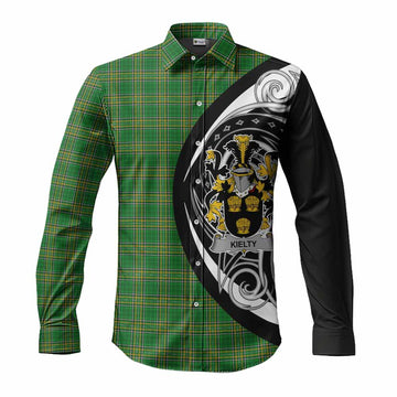 Kielty Irish Clan Long Sleeve Button Shirt Celtic Circle Style Men's Shirt S - Tartan Vibes Clothing