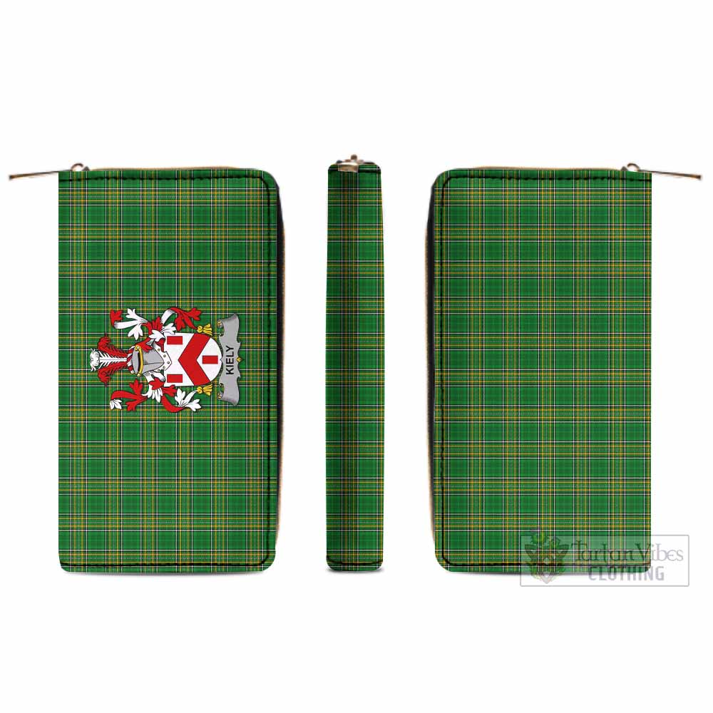 Kiely Irish Clan Tartan Women's Leather Wallet with Coat of Arms - Tartan Vibes Clothing