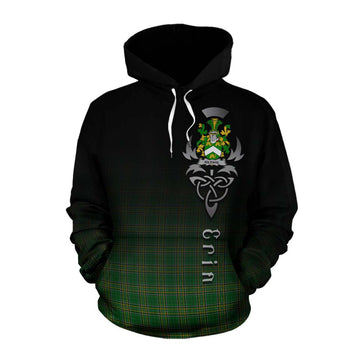 Kildahl Irish Clan Cotton Hoodie with Coat of Arms Erin Go Bragh Celtic Inspired Pullover Hoodie XS - Tartan Vibes Clothing