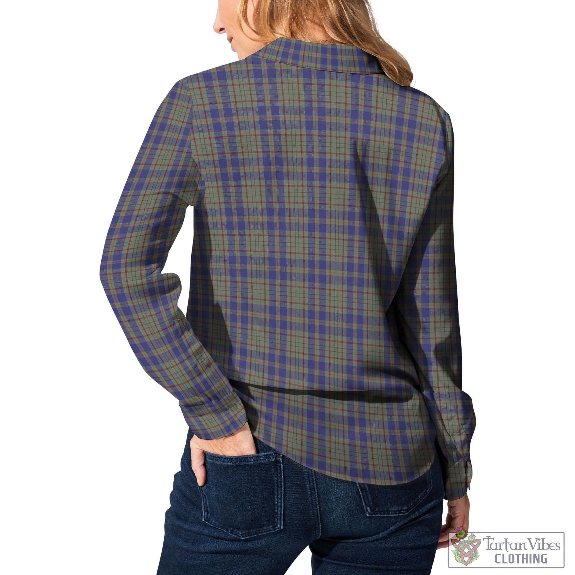 Kildare County Ireland Tartan Womens Casual Shirt