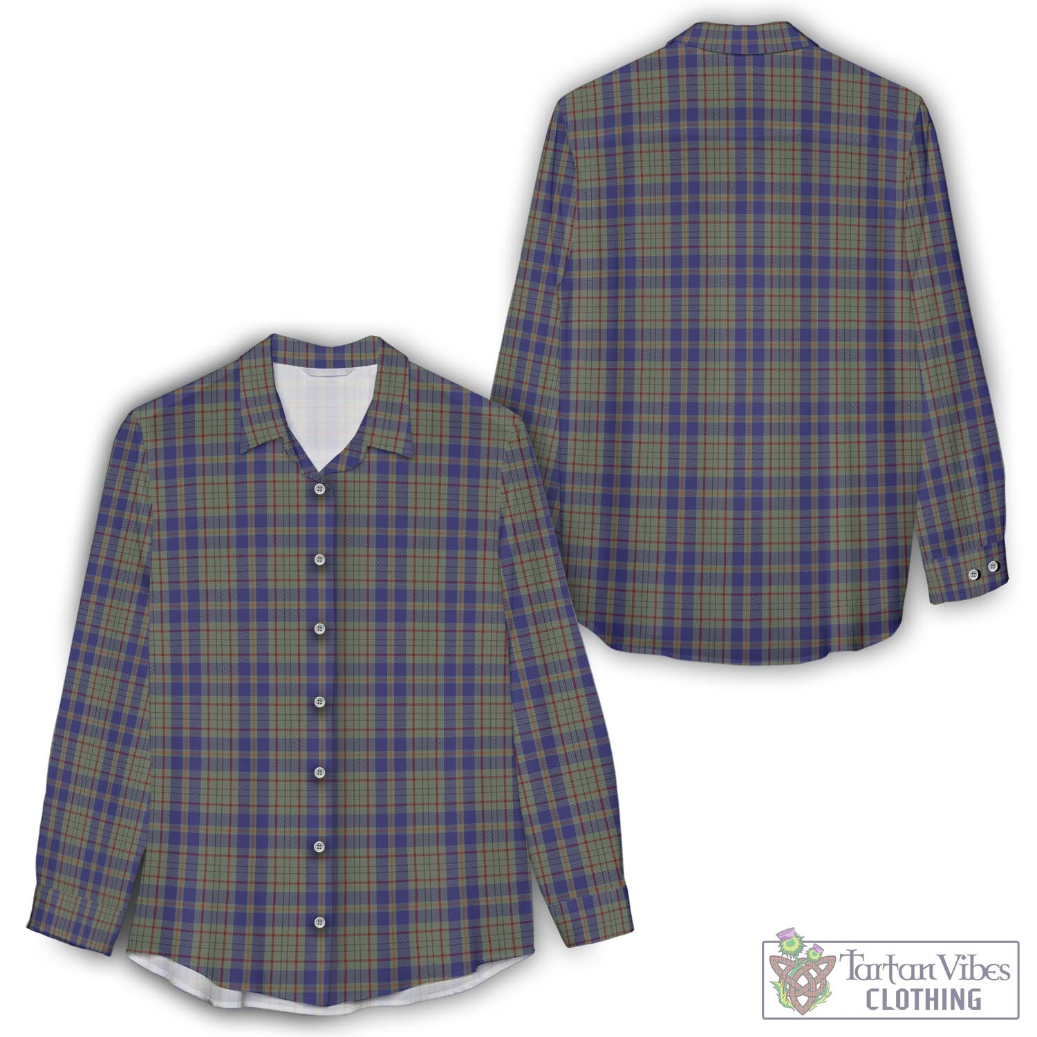 Kildare County Ireland Tartan Womens Casual Shirt