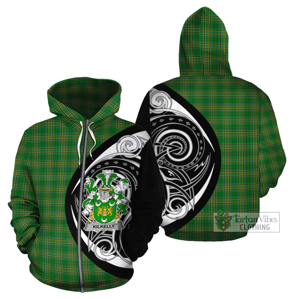 Kilkelly Irish Clan Cotton Hoodie Celtic Circle Style Zip Hoodie - Tartan Vibes Clothing