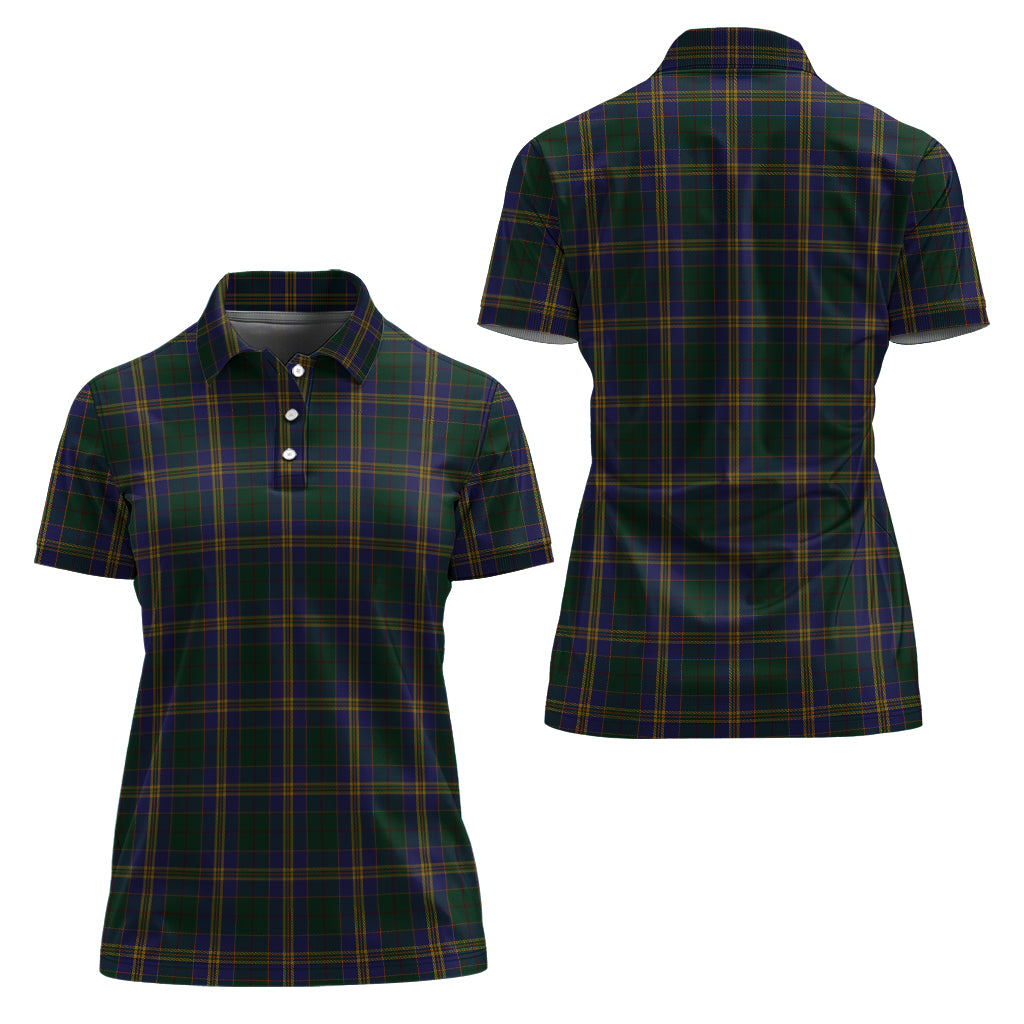 kilkenny-county-ireland-tartan-polo-shirt-for-women