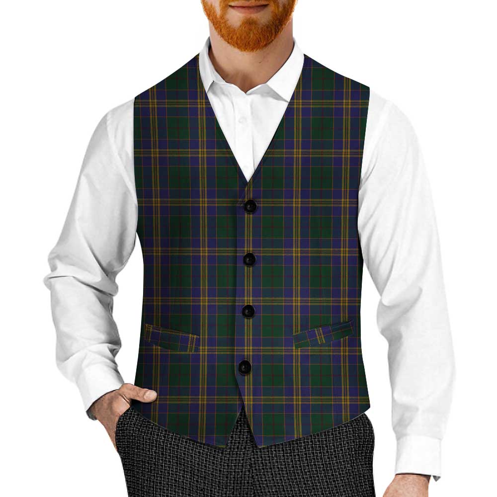 Tartan Vibes Clothing Kilkenny County Ireland Tartan Men's Sleeveless Suit Vest