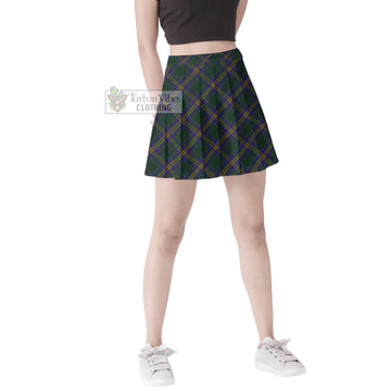 Kilkenny County Ireland Tartan Women's Plated Mini Skirt