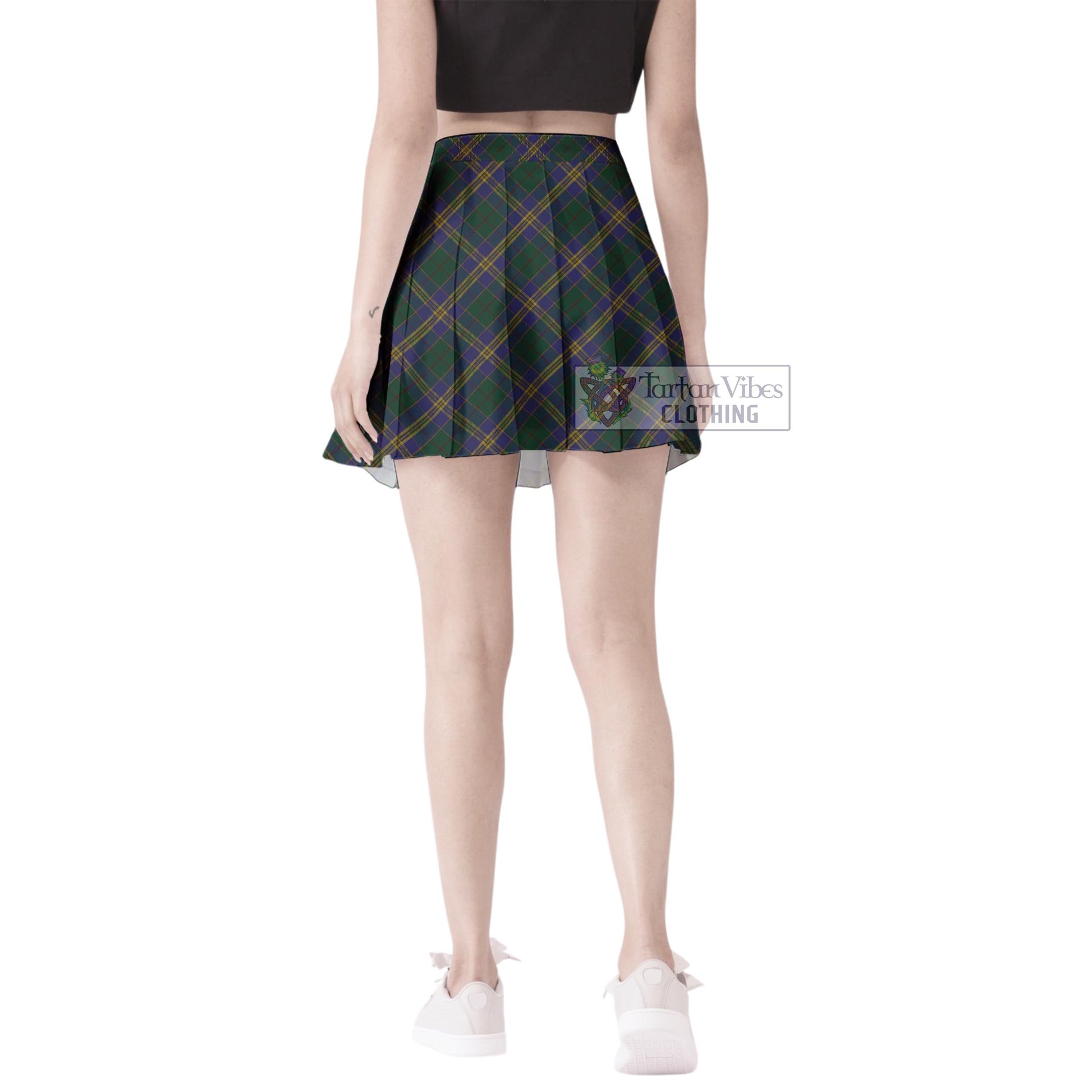 Tartan Vibes Clothing Kilkenny County Ireland Tartan Women's Plated Mini Skirt