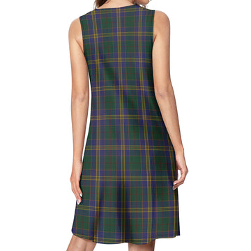 Kilkenny County Ireland Tartan Womens Casual Dresses