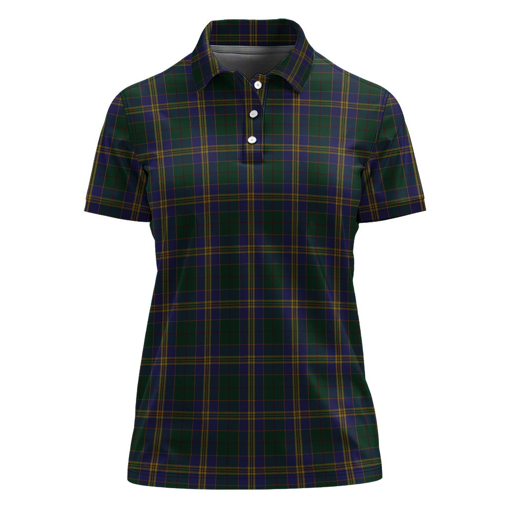 kilkenny-county-ireland-tartan-polo-shirt-for-women