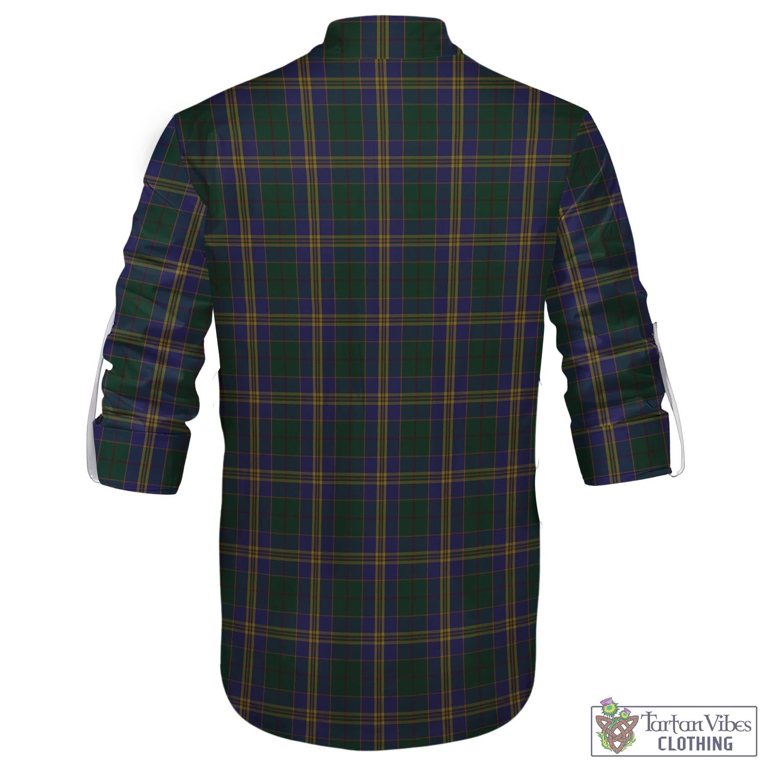 Tartan Vibes Clothing Kilkenny County Ireland Tartan Men's Scottish Traditional Jacobite Ghillie Kilt Shirt