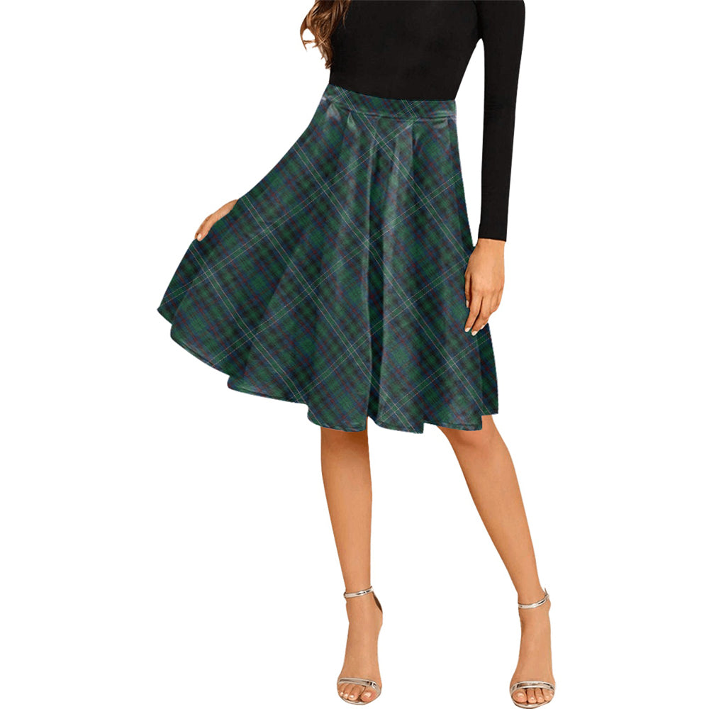 Killen Tartan Melete Pleated Midi Skirt Cross Style Female - Tartan Vibes Clothing