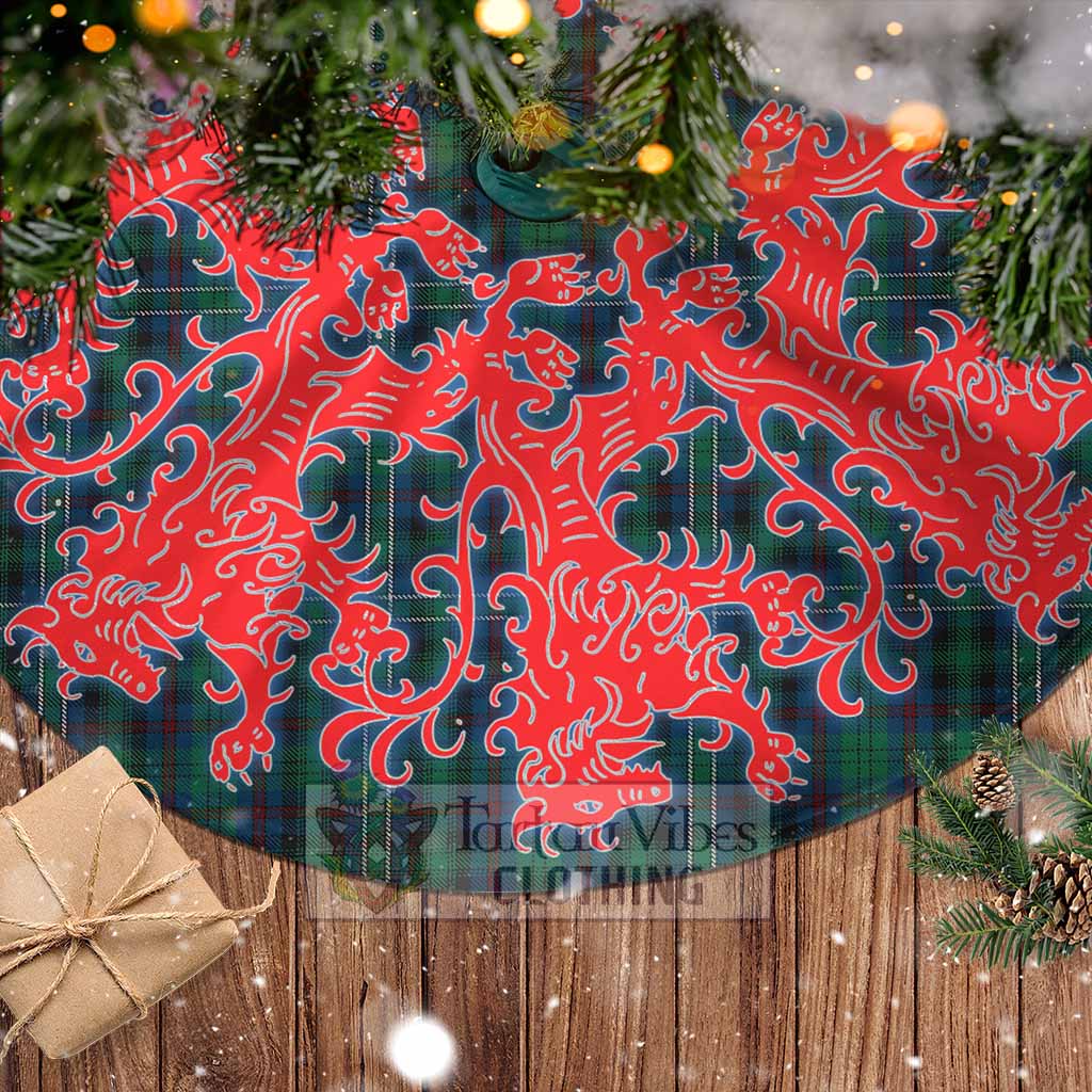 Tartan Vibes Clothing Killen Tartan Christmas Tree Skirt Lion Rampant Style