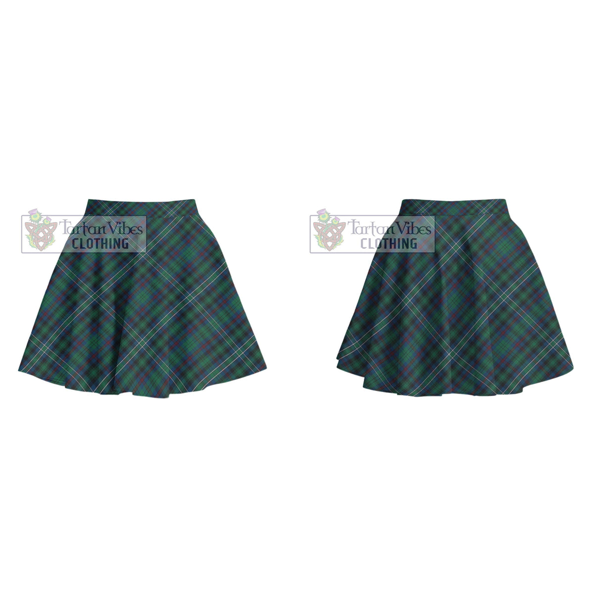 Killen Tartan Women's Plated Mini Skirt Cross Style - Tartan Vibes Clothing