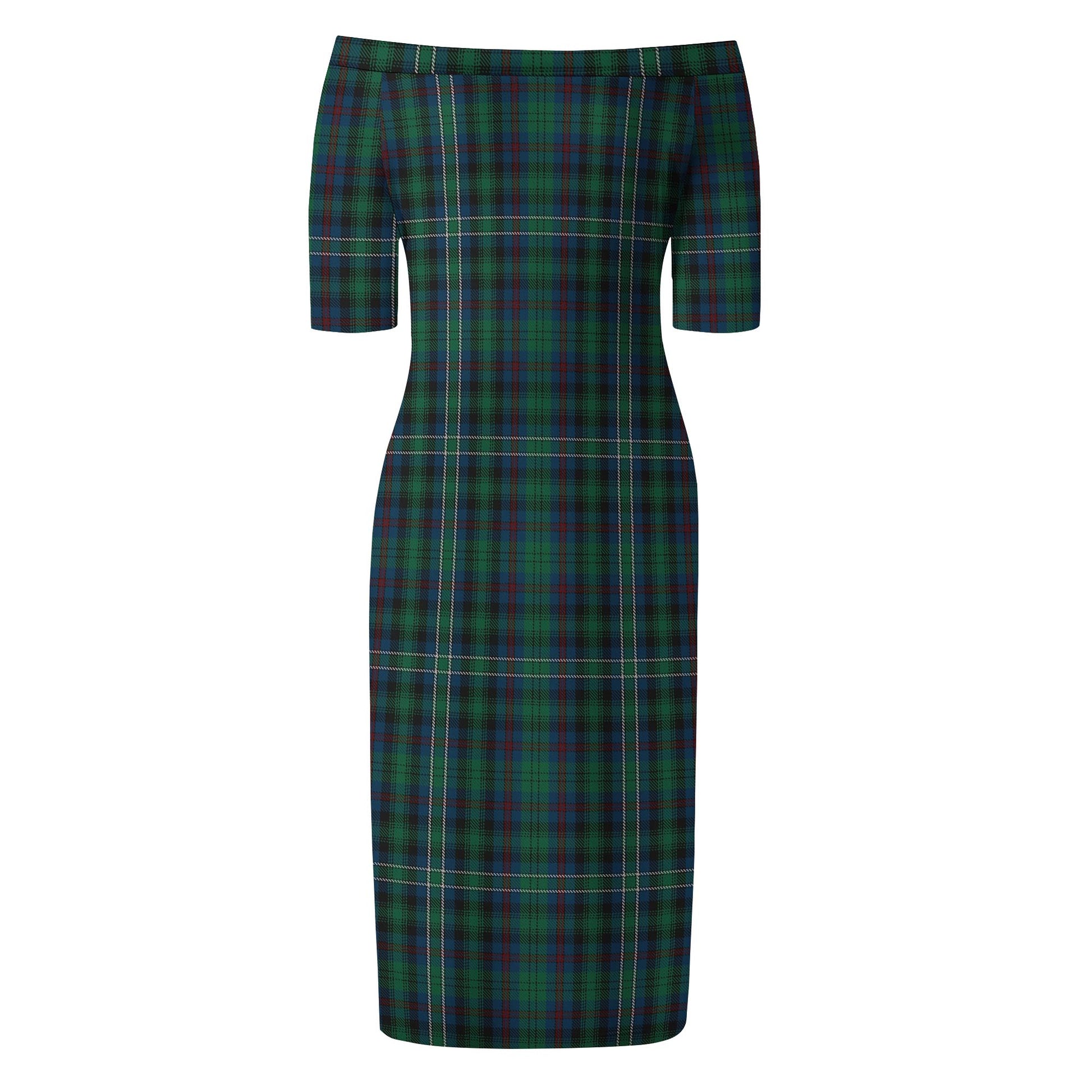 Killen Tartan Off Shoulder Lady Dress - Tartanvibesclothing