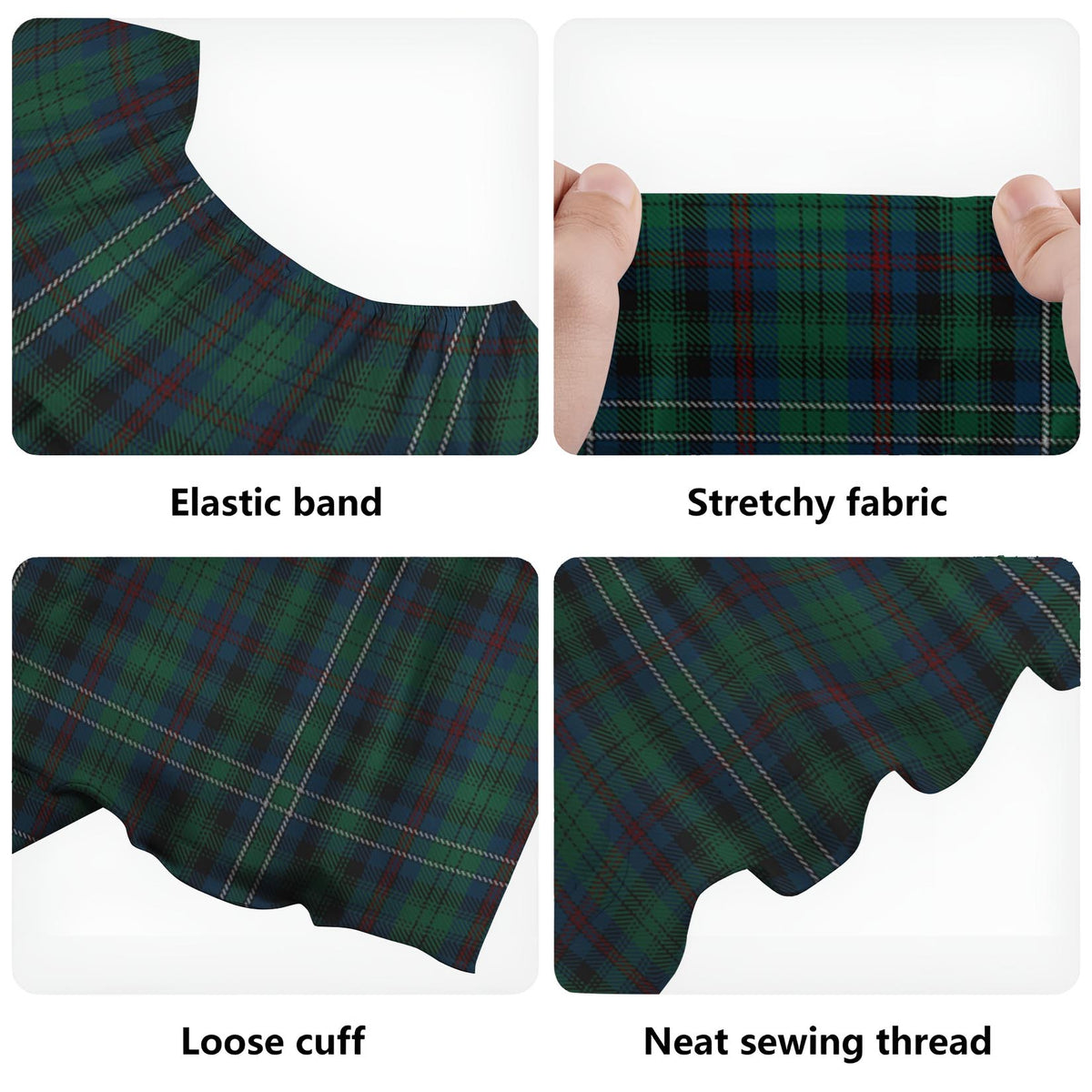Killen Tartan Off Shoulder Long Dress - Tartan Vibes Clothing